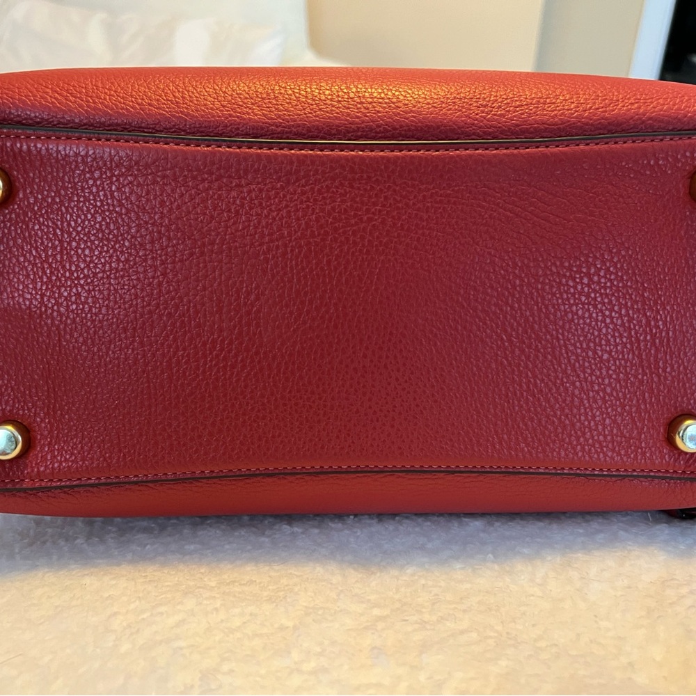 Coach Cherry Red Leather Shoulder Bag - Picture 2 of 7